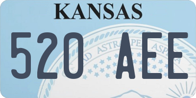 KS license plate 520AEE