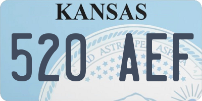 KS license plate 520AEF