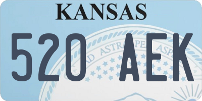KS license plate 520AEK