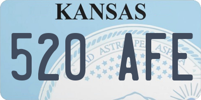 KS license plate 520AFE