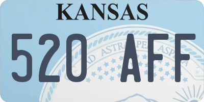 KS license plate 520AFF