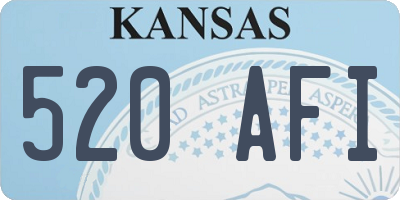 KS license plate 520AFI