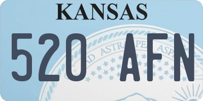 KS license plate 520AFN