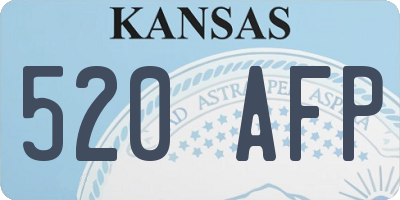 KS license plate 520AFP