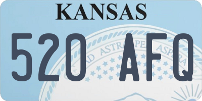 KS license plate 520AFQ