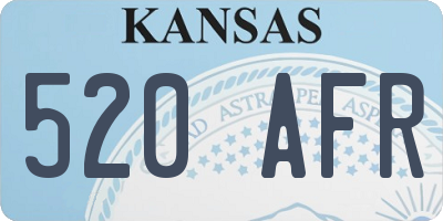 KS license plate 520AFR
