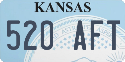 KS license plate 520AFT