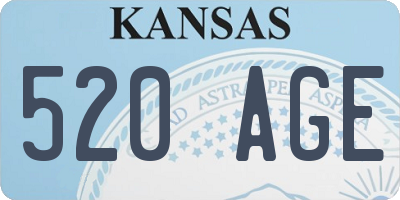 KS license plate 520AGE