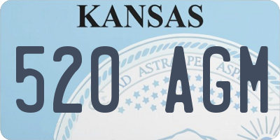 KS license plate 520AGM
