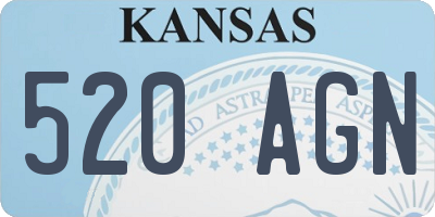 KS license plate 520AGN