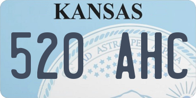 KS license plate 520AHC