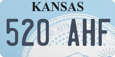 KS license plate 520AHF