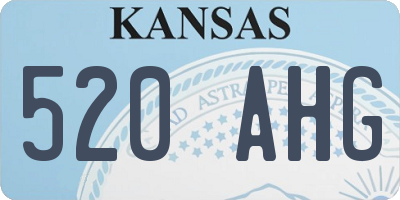 KS license plate 520AHG