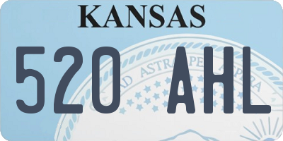 KS license plate 520AHL