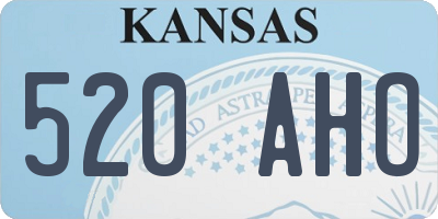 KS license plate 520AHO