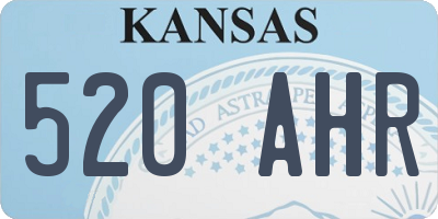 KS license plate 520AHR