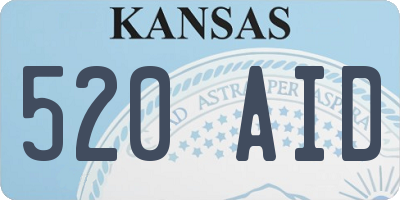 KS license plate 520AID