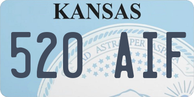 KS license plate 520AIF