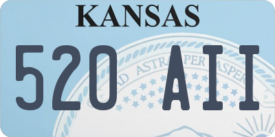 KS license plate 520AII