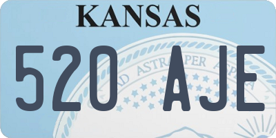 KS license plate 520AJE