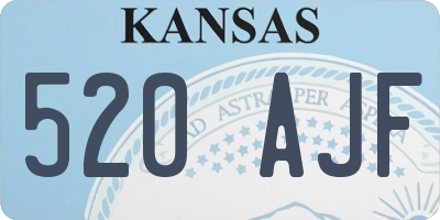 KS license plate 520AJF