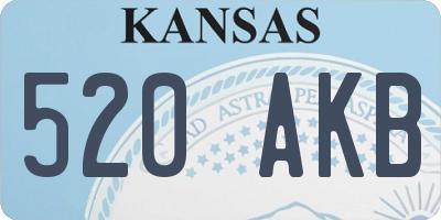 KS license plate 520AKB