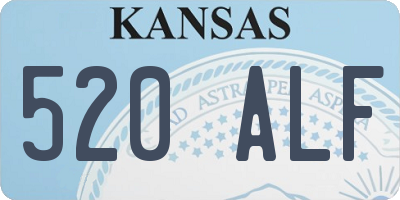 KS license plate 520ALF