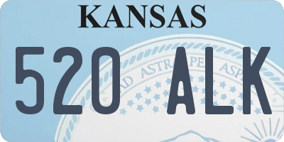 KS license plate 520ALK
