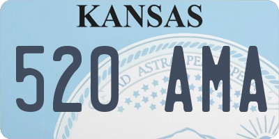 KS license plate 520AMA