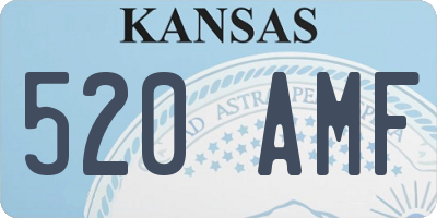 KS license plate 520AMF