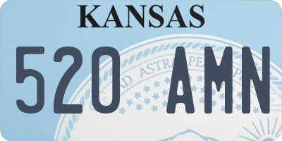 KS license plate 520AMN
