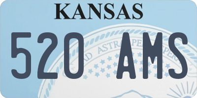 KS license plate 520AMS