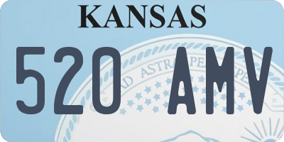 KS license plate 520AMV