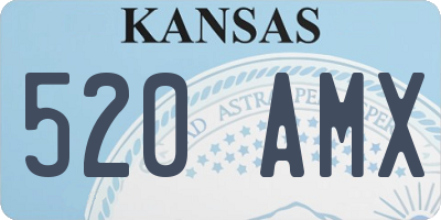 KS license plate 520AMX