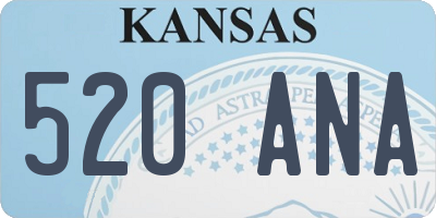 KS license plate 520ANA