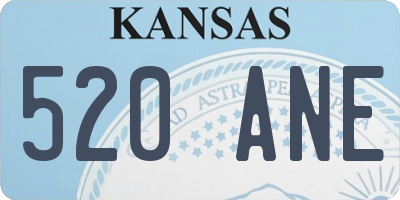 KS license plate 520ANE