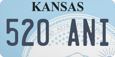 KS license plate 520ANI