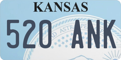 KS license plate 520ANK