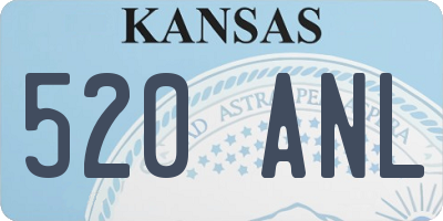 KS license plate 520ANL