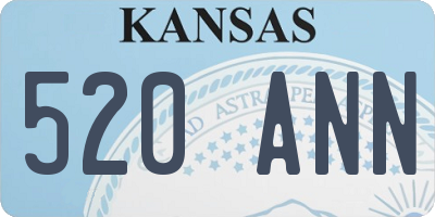 KS license plate 520ANN