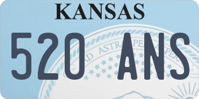 KS license plate 520ANS