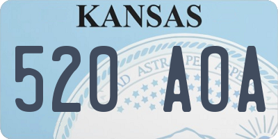 KS license plate 520AOA