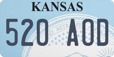 KS license plate 520AOD