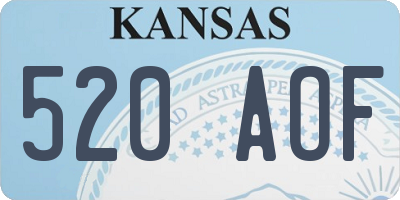 KS license plate 520AOF
