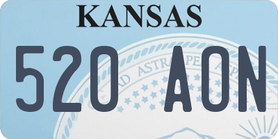 KS license plate 520AON