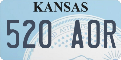 KS license plate 520AOR