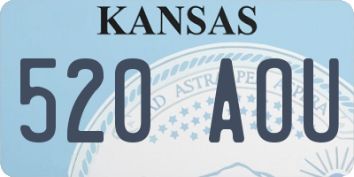 KS license plate 520AOU