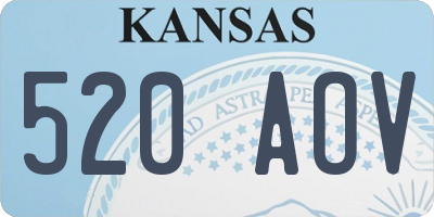 KS license plate 520AOV