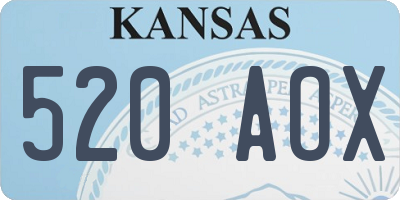 KS license plate 520AOX