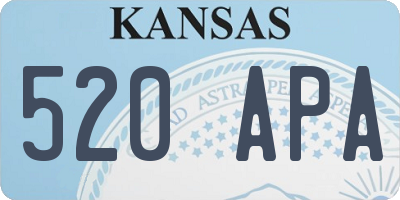 KS license plate 520APA